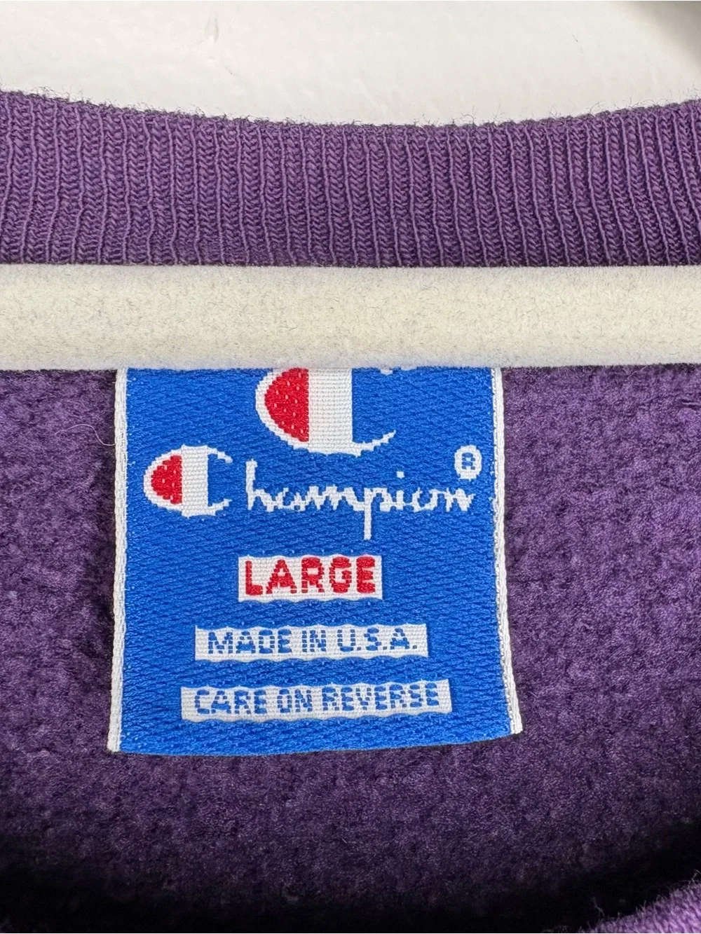 Vintage 90s Champion Sweatshirt Purple Crewneck Size L Unisex